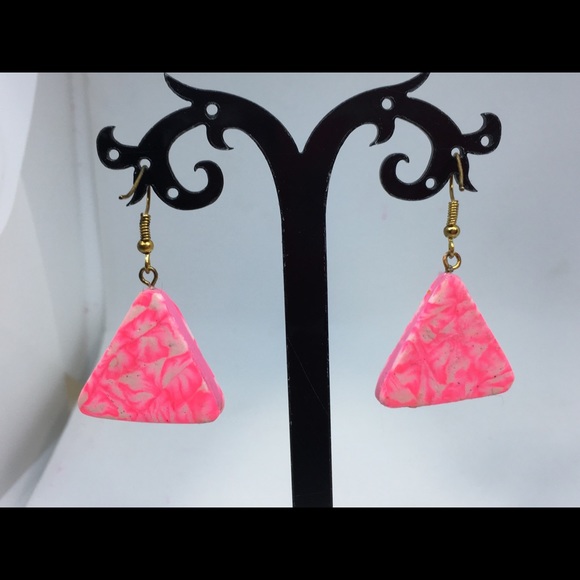 Unique Handmade Polymer Clay Bracelet and Earrings - Picture 6 of 6